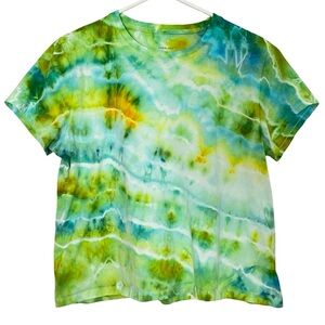 Everlane Tie Dye Tshirt Womens Size Large Ice Tie Dye Geode Organic Cotton Multi